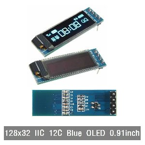 S295 0.91inch 128x32 IIC I2C Blue OLED DC3.3V 5V LCD 디스플레이
